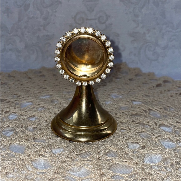 Other - Vintage Elegant mini brass reliquary, used to gold & display religious relics.
